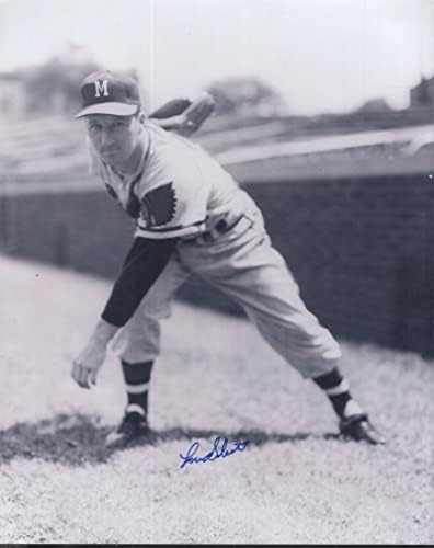 לו סלייטר מילווקי ברייבס חתום על חתימה 8x10 צילום w/coa - תמונות MLB עם חתימה
