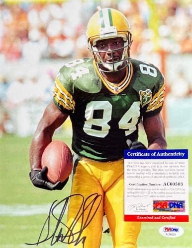 Sterling Sharpe - Green Bay Packers חתום 8x10 Photo PSA AC60503 - תמונות NFL עם חתימה