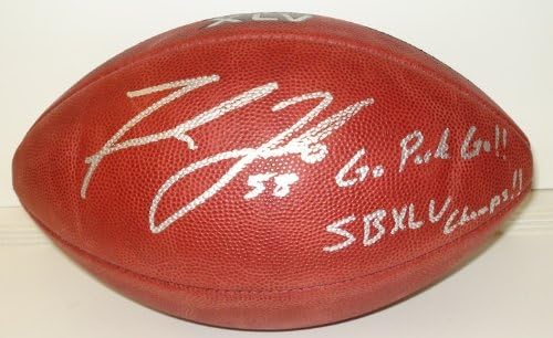 פרנק זומבו חתימה וכתוב SBXLV NFL כדורגל