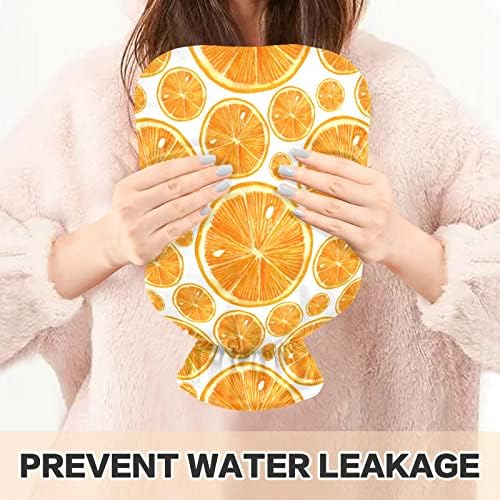 בקבוקי מים חמים עם כיסוי תפוזים חם מים תיק עבור כאב הקלה, חם קר לדחוס, חם מים תיק 2 ליטר