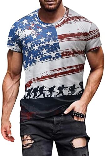חייל XXBR שרוול קצר חולצות פטריוטיות לגברים דגל אמריקאי גרפי גרפי צמרות קיץ 4 ביולי חולצות מזדמנים