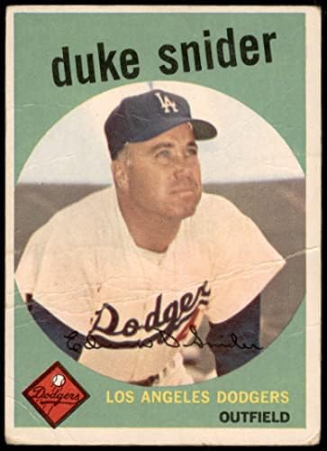 1959 Topps 20 Duke Snider Los Angeles Dodgers Fair Dodgers