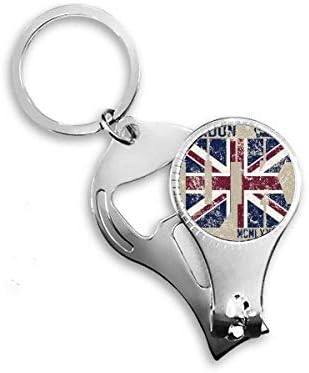 לונדון קינג בריטניה איחוד ג'ק דגל ניפר ניפר טבעת מפתח בקבוקי שרשרת פתיחת בקבוקים