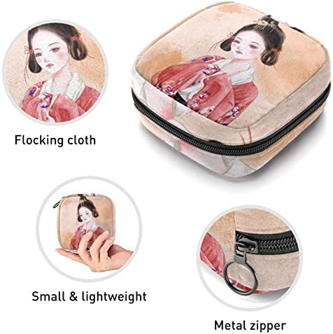 שקית אחסון מפיות סניטרית של Oryuekan, שקיות רוכסן משמשות לשימוש חוזר נייד, שקיות אחסון טמפון לנשים, ילדה קלאסית סינית