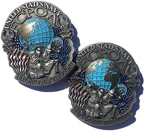 חיל הים האמריקני FCPOA קיבלנו את המטבע הצבאי של איגוד הקצין הזעיר הראשון