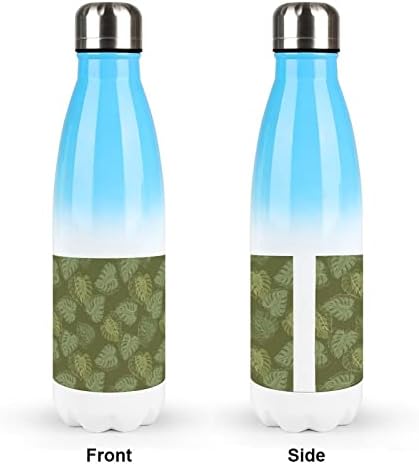עלה Monstera 17oz בקבוק מים ספורט נירוסטה ואקום מבודד צורת קולה בקבוק ספורט לשימוש חוזר