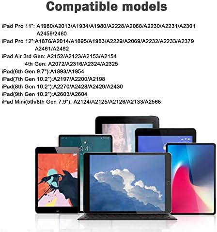 עט חרט לאייפד עם דחיית דקל, עיפרון iPad תואם ל- Apple iPad Pro 11 אינץ '1/2/3/4, iPad Pro 12.9 אינץ' 3/4/5/6, iPad Mini 5/6, iPad Air
