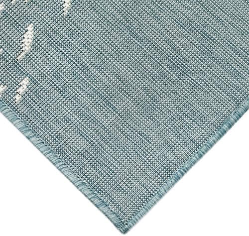 שטיח פנימי / חיצוני של ליאורה מאן כרמל-שטיח בסגנון קורל בורדר, נוח ועמיד, כוח מתנשא, חומר פוליפרופילן, אולטרה סגול מיוצב, 1'11 איקס 7