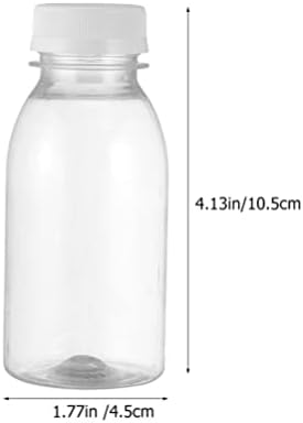 בקבוקי מיץ פלסטיק דויטול עם כובעים-10 יחידות מיכלי מיץ לשימוש חוזר עם מכסים למקרר-בקבוקי מים שקופים למילוי חוזר בקבוק שייק למיצים תוצרת
