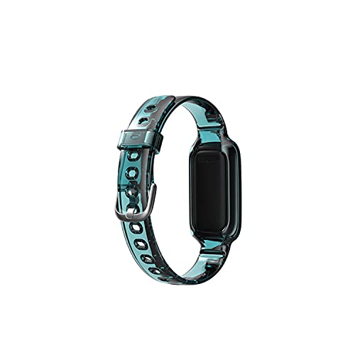 2 להקות חבילות תואמות את Fitbit Luxe/Luxe SE לגברים נשים, להקות שעון ספורט ברורות שקופות עם החלפת מארז פגוש לפטביט לוקס/לוקס SE, כחול/ברור