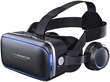 אוזניות VR לטלפון סלולרי, משקפי VR 3D מתכווננים עם אוזניות למשחקים וסרטים ניידים, תואם מסך 4.7-6.53 אינץ