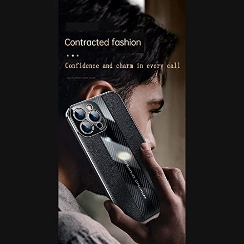 לונו טלפון מארז כיסוי עור + מארז סיבי פחמן מעוצב תואם ל- Xiaomi 12 אולטרה עם הגנה על מצלמה, גוף מלא אגן טלפון מגן טלפון שקיות דקיקות שקיות