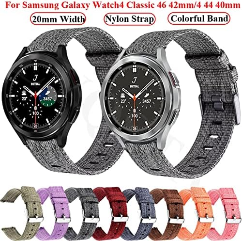 WTUKMO 20 ממ להקת שעון עבור Samsung Galaxy Watch4 Classic 46 42 ממ SmartWatch Nylon Sport Bracele