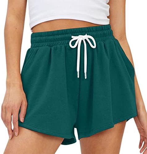 מכנסיים קצרים לנשים לקיץ מזדמן מותן גבוה בטרקלין עם מכנסיים קצרים נוח