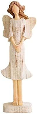 QBomb עץ ערבה זיכרון מלאך, דמות מצוירת ביד מפוסלת שומר מלאך, מתקן עידוד, מתנה לנחמה ולעודד תקווה וריפוי, 2