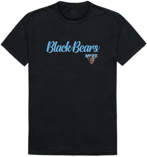 W אוניברסיטת הרפובליקה של מיין דובים שחורים תסריט טי-חולצת טריקו