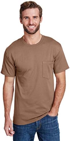 Hanes - חולצת טריקו לכיס שרוול קצר של שרוול - W110