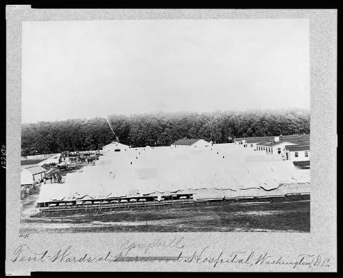 צילום היסטורי -פינדס: מחלקות אוהלים, בית החולים קמפבל, וושינגטון הבירה, מלחמת אזרחים אמריקאית, מתקן רפואי