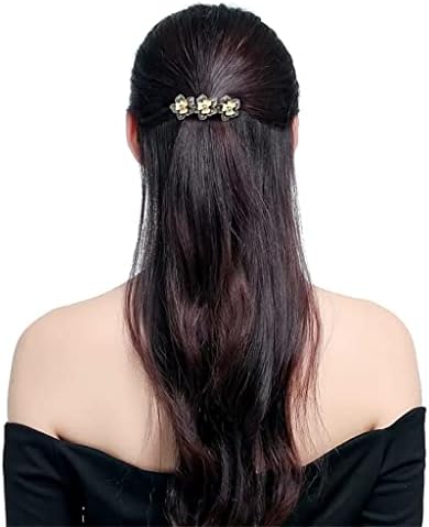 Zhuhw כיסוי ראש שיער מפותל פרח שיער קטן קליפ אחורי של הקליפ העליון הקליפ קלף נקבה קליפ קליפ קליפ קליפ