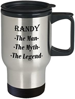 רנדי - האיש המיתוס מתנת ספל קפה מדהים של האגדה - ספל נסיעות 14oz