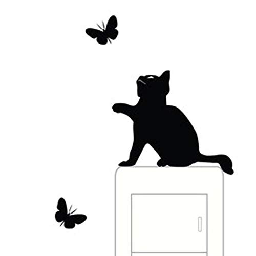 מדבקות קיר, פרנטרד חתול- מדבקות עיצוב מתג אור, חדר פעוטון של ציור קיר