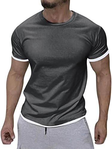 חולצות חדר כושר לשריר גברים אימון שרוול קצר אימון פיתוח גוף פיתוח אופנה