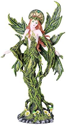 פסיקת יער של כלי מתנה פסיפיק פייס אשת ירוקה מצוירת ביד שרף פסל פסל