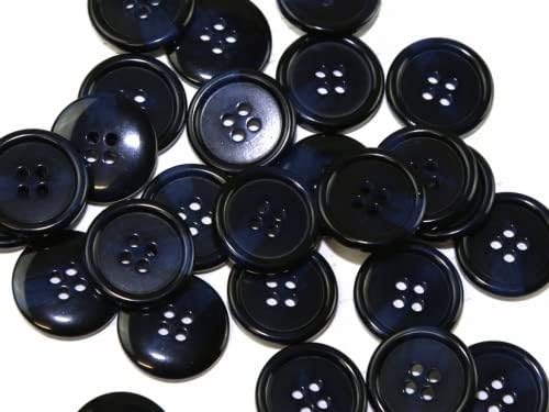 אפקט שיש של שיש כפתורי פלסטיק עגולים כחול כהה - לכל כפתור