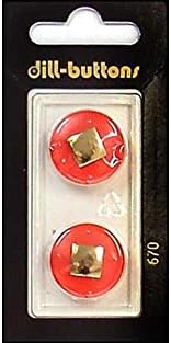 כפתורי שמיר 20 ממ 2 PC שוק אדום/זהב