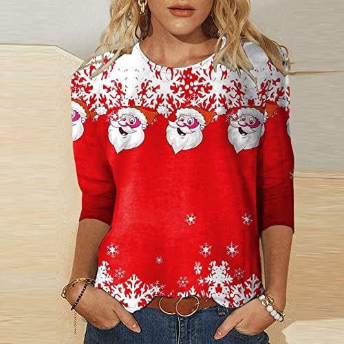 חולצות טריקו מכוערות לחג המולד מכוערות חולצות טי גרפיות מצחיקות דפוס פתית שלג חג המולד חולצות טי רופפות