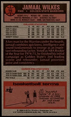 1976 Topps 16 Jamaal Wilkes Golden State Warriors Ex/MT Warriors