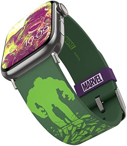 מארוול - אוסף הלהקות של Hulk Smartwatch - מורשה רשמית, תואם ל- Apple Watch - מתאים 38 ממ, 40 ממ, 42 ממ ו -44 ממ