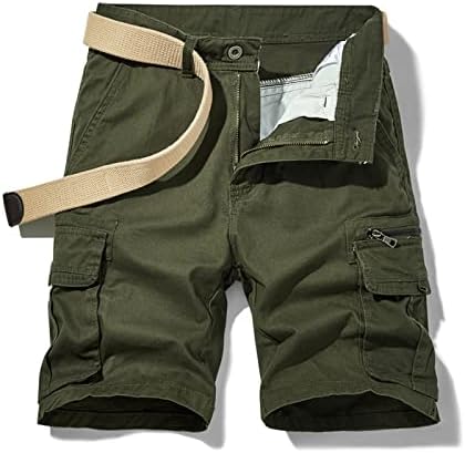 מטען קלאסי לגברים נמתח קיץ קצר כפתור רוכסן מוצק מכנסיים מכנסיים קצרים קצוצים מסוג ישר