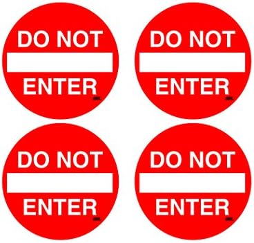 אל תיכנסו לא שלט מדבקת כניסה אזהרה 5 חבילה עגולה של 4 מדבקות ויניל חנות קמעונאית דלתות חיצוניות מקורות