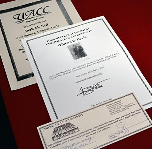 חתימה על חתימה של X-Files איש מעשן סיגריות ויליאם B דייוויס, מסגרת + מסך משומש, כרטיסי טופפס, COA, DVD