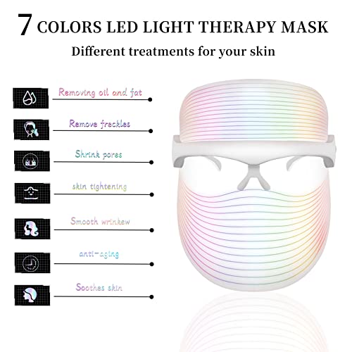 הויהום 7 צבעים לד פנים פנים מ ' סלסק, נייד &מכשיר לטיפול בעור בהיר לשימוש ביתי, נייד & אור, נטענת, אלחוטי