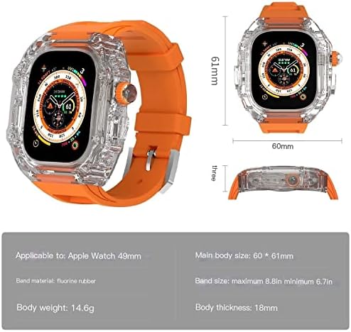 Aemall עבור Apple Watch Ultra 49mm Series Series 8 7 6 5 4 SE צמיד רצועת צמיד שעון שעון מוט ערכה מחוספסת כיסוי מגן