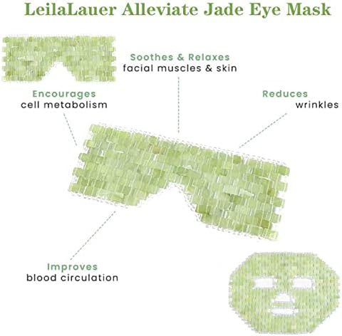 FCHUH Leilalauer הקלה על מסיכת עיניים של ג'ייד, 1/2 pcs JADE MAST/MASK MASS, מסכת טלאי עיניים, טבעי לשימוש חוזר של Leila Lauer הקלה